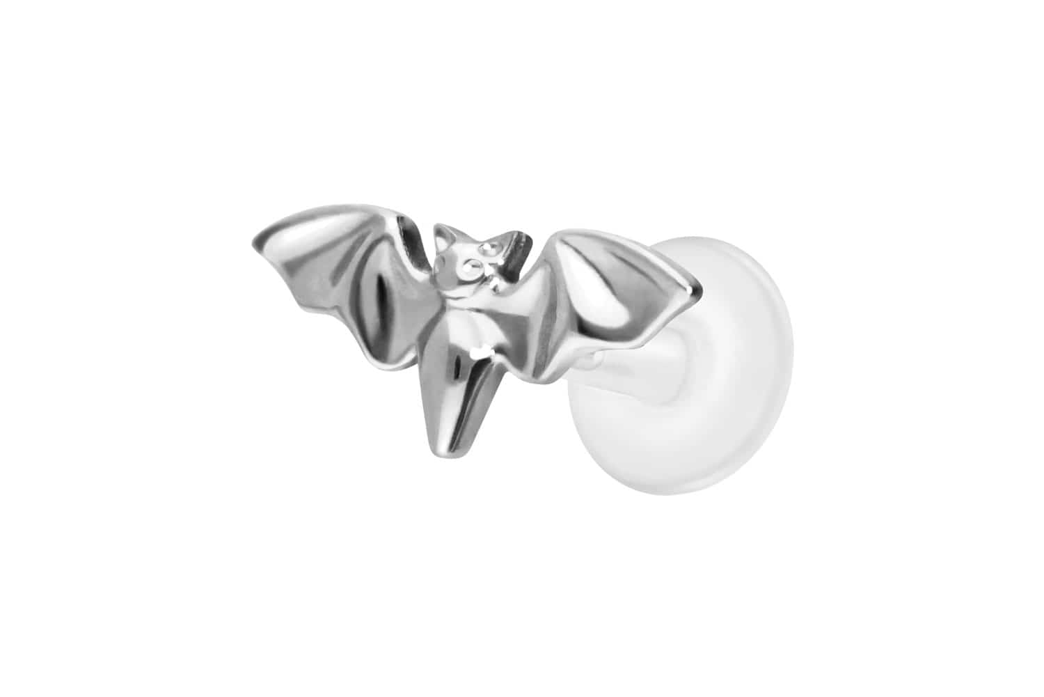 PTFE Labret mit Innengewinde + Titan-Aufsatz FLEDERMAUS